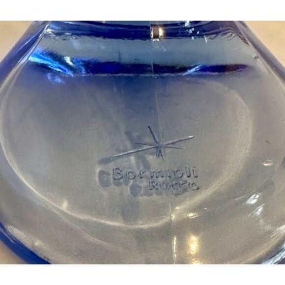 Bormioli Rocco Jerba Footed Dessert Cocktail Glasses Blue Wing Italy Set of 2 - Picture 10 of 16